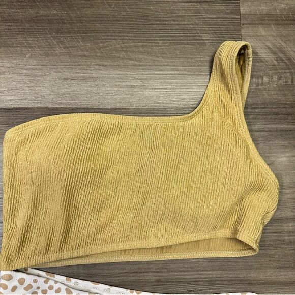 SHEIN Rib Knit Cut-out One Shoulder One Piece Swimsuit size Small - Picture 4 of 6